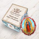 Adorno de vidrio de mercurio de la Virgen de Guadalupe de G. DeBrekht - Decoración navideña - 772020