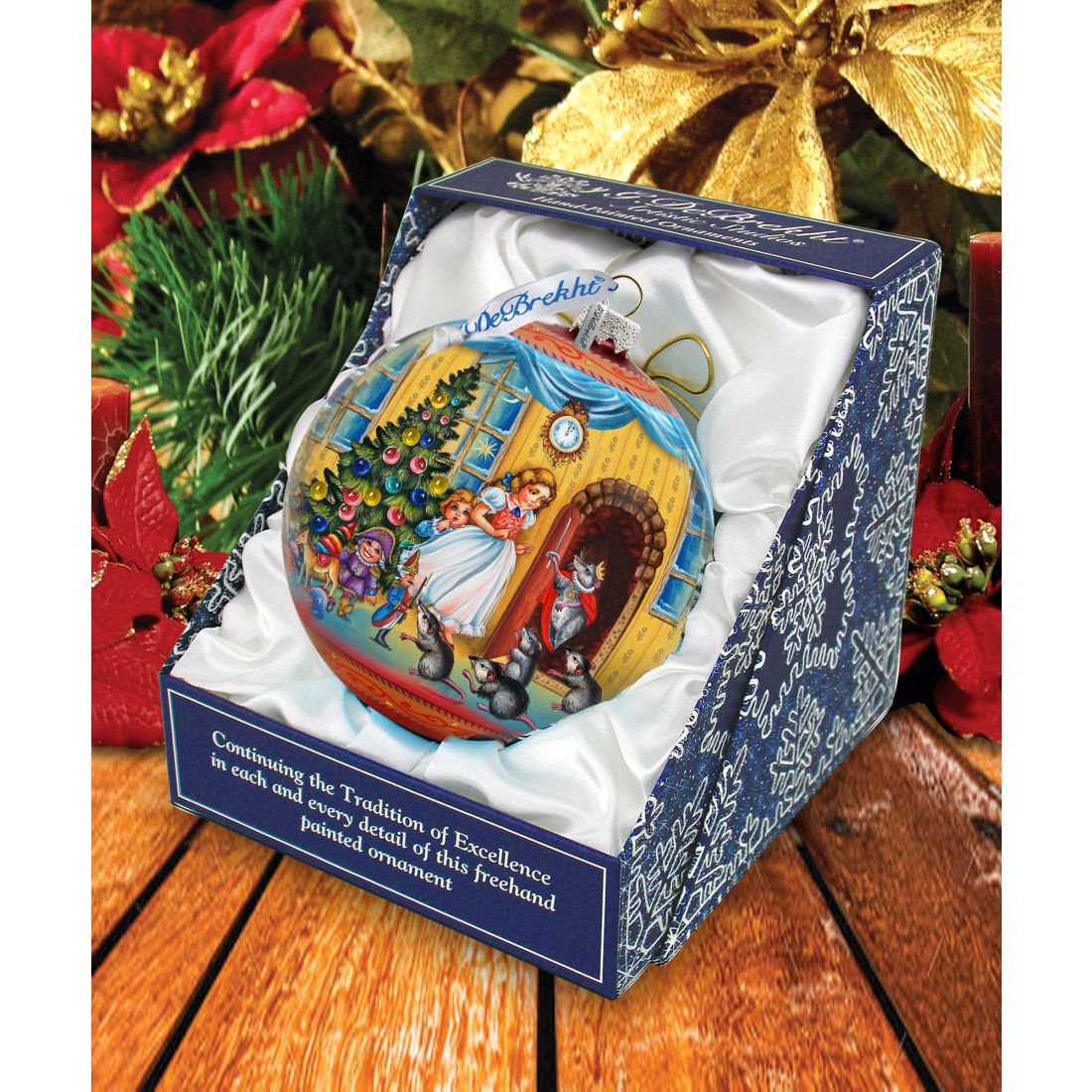 Story of Clara and the Nutcracker Glass Ornament Limited Edition by G. DeBrekht - Christmas Decor - 73884