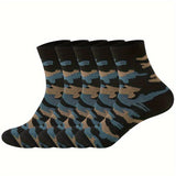 3/30 pares de calcetines deportivos con estampado de camuflaje para hombre, transpirables, cómodos y casuales, unisex, para uso al aire libre en todas las estaciones.