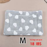 Manta rectangular para mascotas, resistente a la suciedad y para todas las estaciones - Cómoda cama con estampado de pata de perro y corazón (1 unidad)