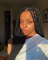 26 Inch Senegalese Twist Faux Locs Braided Wig - Full Lace - Knotless - Synthetic - with Baby Hair