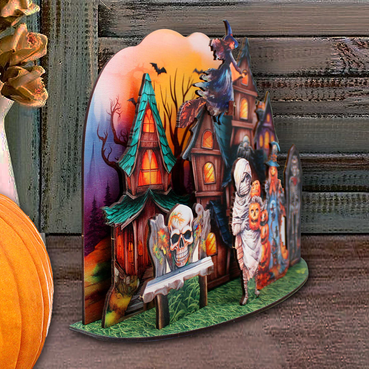 Conjunto decorativo de aldea fantasmal de Halloween de G. Debrekht - Decoración de Halloween - 852741-12