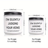 5.3oz Soy Wax Scented Candle with Inspirational Message - "I'm Silent Judging Your Veins for Loving You" - Perfect Appreciation Gift for Nurses, Nursing Students, and Loved Ones on Birthdays, Graduations, or Nurse's Day, Nurs