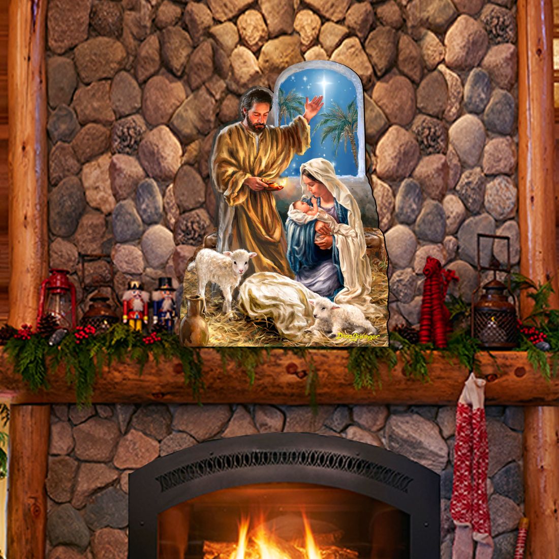 Decoración para puerta del Nacimiento "Gloria a Dios" de D. Gelsinger - Decoración navideña del Nacimiento - 8461045H-DG