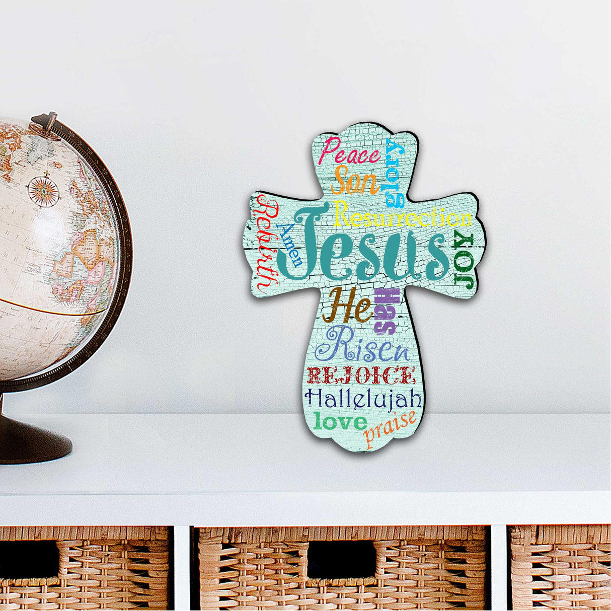 Jesus Cross Easter Door Decor by G. DeBrekht - Easter Spring Decor - 8198715H