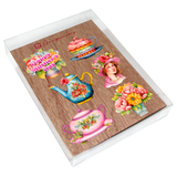 Juego de 6 adornos decorativos de madera con clip para el Día de la Madre de G. Debrekht - Love Family Decor - 8090059C-S6