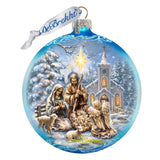 Adorno de vidrio "Nacimiento en la Capilla", edición limitada, de D. Gelsinger - Decoración navideña - 73895-1606