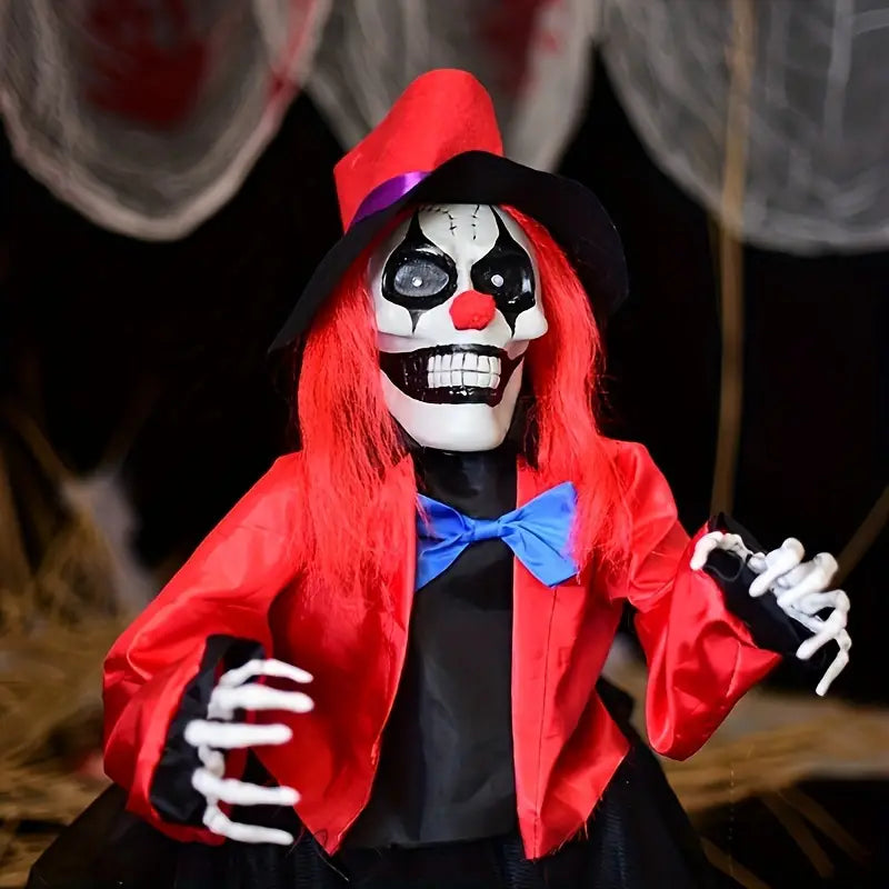 NNETM 1pc Scary Clown Ground Stake – Red Clown