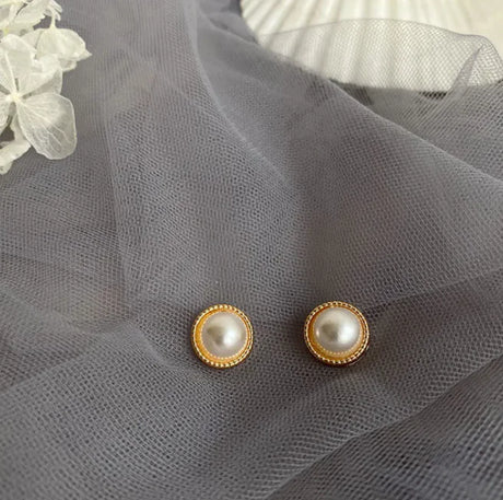 French retro pearl earrings female earrings - Lootquake