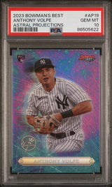 Tarjeta de béisbol de Anthony Volpe #AP19 Astral Projections Rookie RC, clasificada en Topps Bowmans Best 2023, PSA 10 Gem Mint