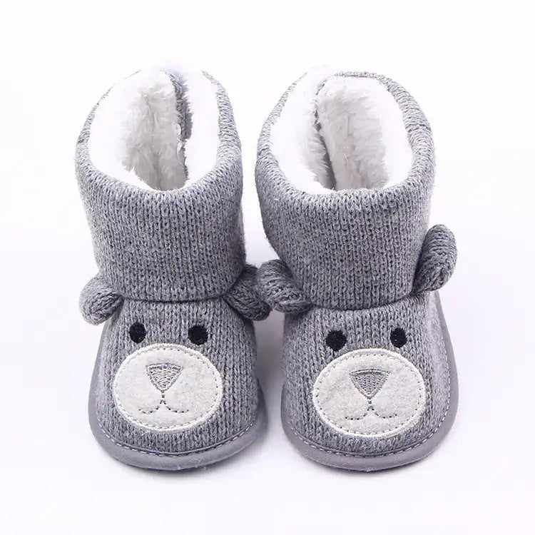 Knitted Fleece Baby Shoes, Toddler Booties, Kids Shoes - Lootquake