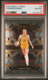 Tarjeta de baloncesto RC Cameron Brink #56 Rookie de la WNBA Panini Select 2024, PSA 10 Gem Mint