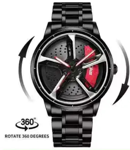 3D Spinning Mens Watches Car Rim - Lootquake