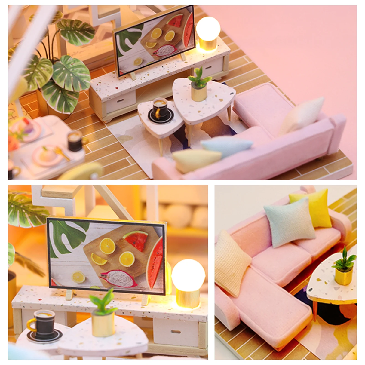 Miniature Wizardi Roombox Kit - Cute Villa Dollhouse Kit