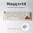 Magnetic White Porcelain Jade 68 Key Aluminum Tuo Keyboard - Lootquake
