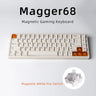Magnetic White Porcelain Jade 68 Key Aluminum Tuo Keyboard - Lootquake