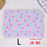 Manta rectangular para mascotas, resistente a la suciedad y para todas las estaciones - Cómoda cama con estampado de pata de perro y corazón (1 unidad)