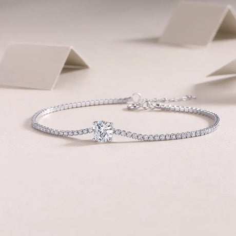 Dawn Luxury Fashion Mossan Diamond S925 Silver Bracelet - Lootquake