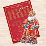 Adornos de madera de Papá Noel y la casa de jengibre de G. Debrekht - Decoración navideña de Papá Noel y muñeco de nieve - 8691404