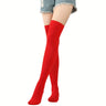 Calcetines hasta la rodilla con rayas vibrantes: calcetines hasta la pantorrilla para mujer, ideales para festivales de música, fiestas de cosplay y cualquier estilo. Medias suaves, elásticas y cómodas para usar todo el día.
