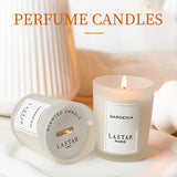 Bougie parfumée LASTAR Gardenia, 70 g – Arôme relaxant et lueur chaleureuse pour une ambiance chaleureuse, idéale pour la chambre et l'intérieur, pot en verre inclus