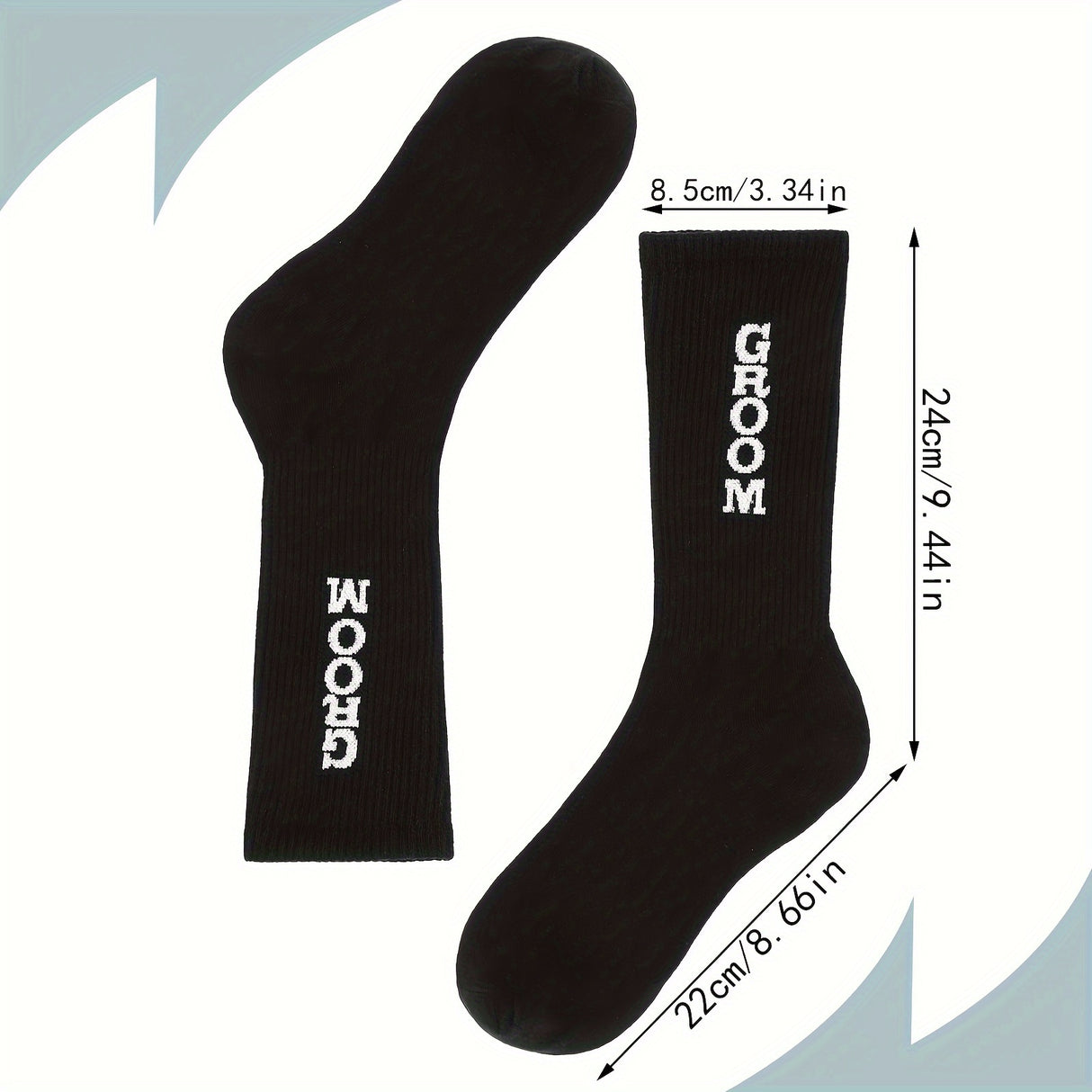 1 par/3 pares de calcetines de algodón para padrinos de boda, calcetines negros para novios, regalos para bodas, calcetines de regalo para padrinos de boda