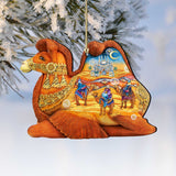 Camel Three Kings Nativity Wooden Ornaments by G. DeBrekht - Nativity Holiday Decor - 8126519