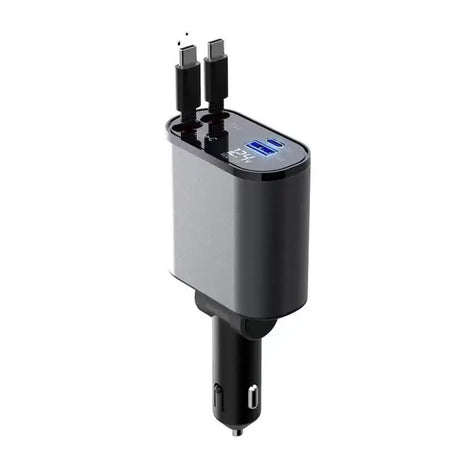 Metal Car Charger 100W Super Fast Charging Car Cigarette Lighter USB And TYPE-C Adapter - Lootquake