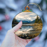 Adornos de madera "La majestuosidad de la naturaleza salvaje de Alaska" de G.Debrekht - Decoración navideña de vida silvestre - 870074