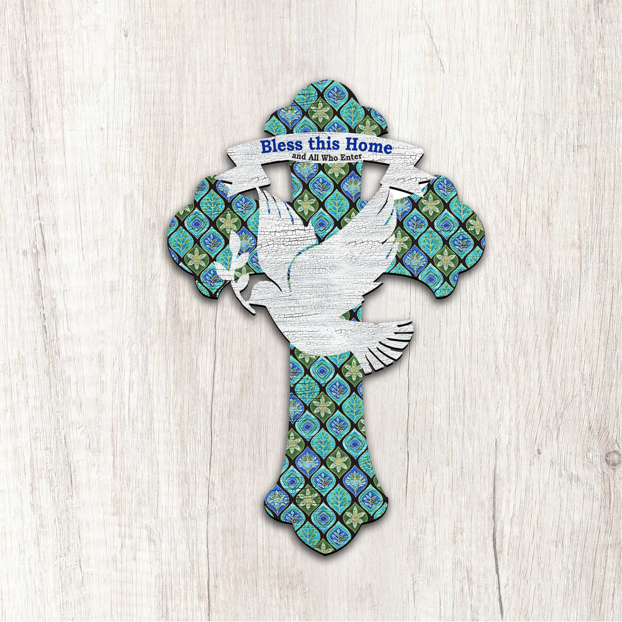 Blessings Cross Easter Door Decor by G. DeBrekht - Easter Spring Decor - 8191163H