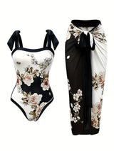 Women's Two-piece Casual Swimsuit P96 Black - Lootquake