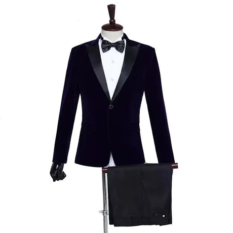 Men's Stage Performance Suit Velvet Jacket - Lootquake