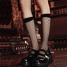 Calcetines de rejilla calados hasta la pantorrilla, calcetines góticos oscuros y ligeros hasta la rodilla, medias y calcetería para mujer
