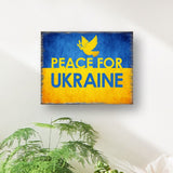 Piece for Ukraine Wooden Wall Art - International Decor - 95122B