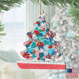 Coastal Boat Tree Wooden Ornaments by G. DeBrekht - Coastal Holiday Decor - 8193149-2