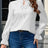 Ladies' Solid Color Lace Collar, Lace Up Cuffs, Casual And Fashionable Shirt - Lootquake