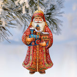 Adornos de madera navideños en miniatura de Santa Claus, de G. Debrekht - Decoración navideña de muñeco de nieve de Santa Claus - 8691417