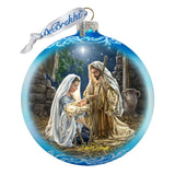 Glory to God Glass Ornament by D. Gelsinger - Nativity Holiday Decor - 71156-1722