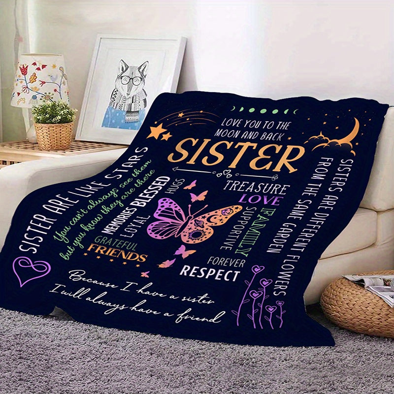 Manta de sobre cálida y supersuave, con impresión de alta definición, ideal como regalo para hermanas, de franela, ideal para la siesta en la oficina y con aire acondicionado.