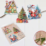 Christmas Is Here Decorative Wooden Clip-on Ornaments Set of 3 by G. Debrekht - Christmas Decor - 8091028C-S3