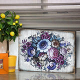 Floral Composition Rustic Wooden Wall Art by G. DeBrekht - Floral Ornamental Decor - 85101B