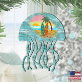 Jellyfish Wooden Ornaments by G. DeBrekht - Coastal Holiday Decor - 8198513