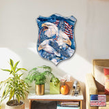 Arte mural de águilas patrióticas de J. Bergsma - Decoración navideña con temática de vida silvestre - 8591730W-JB