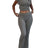 Casual Solid Color Slim Fit Two-piece Pants Set, Short Sleeved Round Neck T-shirt And Tight Flared Pants Sports Pants Clothing, Women's Clothing - Lootquake