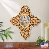 Jesus Light Filigree Wooden Cross by D. Gelsinger - Inspirational Icon Decor - 88481-DG