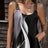 Ladies' Contrasting Color Geometric Print Loose Casual Slim Double Design Casual Style Suspender - Lootquake