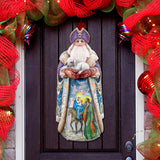 Decoración para puerta con Santa Claus y los Ángeles Guardianes de G. DeBrekht - Decoración navideña - 811832H