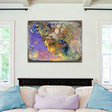 Eternal Love Fantasy Wooden Wall Art by Josephine Wall - Fantasy Decor - 852115-JW