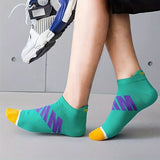 5 pares de calcetines unisex con letras estampadas, elegantes y transpirables, de corte bajo, para mujer.