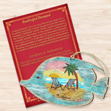 Adornos rústicos de madera con forma de pez tropical de G. DeBrekht - Decoración costera navideña - 8198527-2